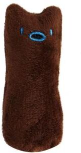 Inspired Finds PurrMint Interactive Catnip Plush Chew Toy For Teeth Cleaning & Play small Coffee