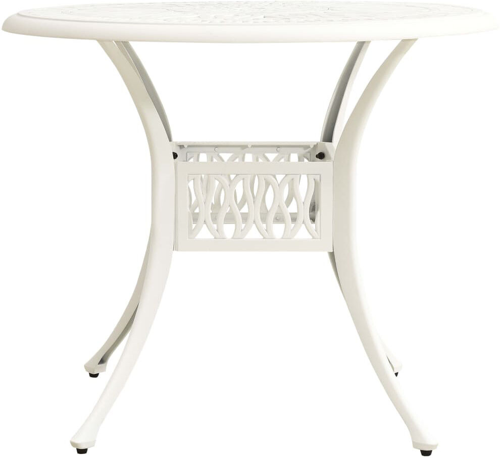 Marlow Home Co. Dungannon Round Outdoor Dining Table White 74cm H x 90cm W x 90cm L