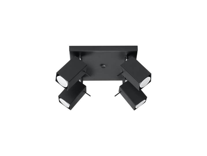 Design Deckenlampe „Merida II“ 4-flammig Schwarz Sollux Lighting