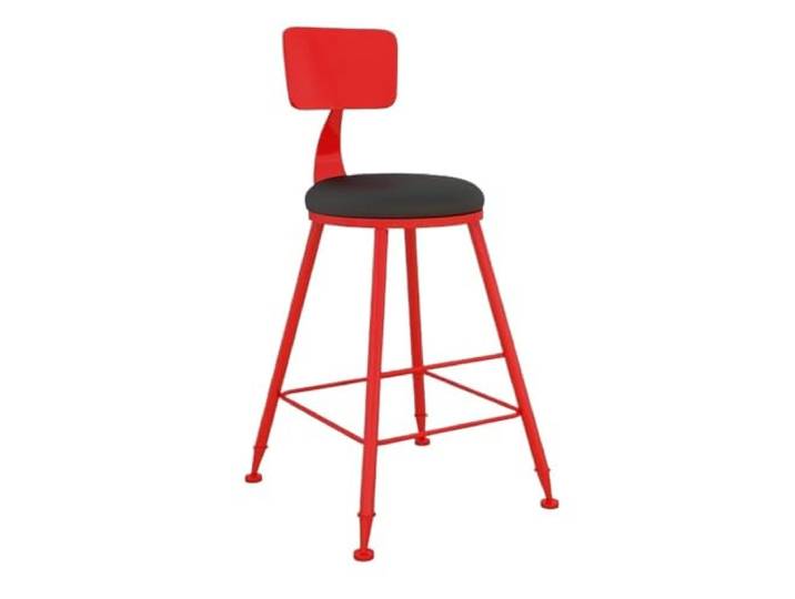 Barstühle Große runde Barstühle aus Eisen, Balkonbar, Milchteeladen(Red)