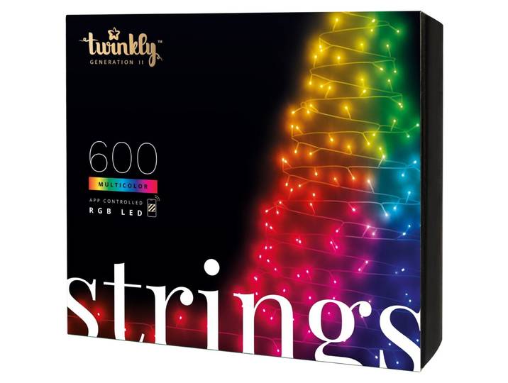 Twinkly Lichterkette STRINGS grün/schwarz Kunststoff