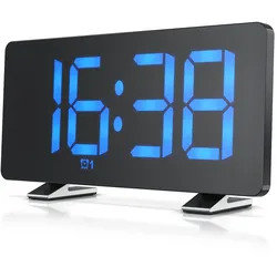 BEARWARE Radiowecker, Digitaler Radio Wecker mit Autodimmer, Snooze, 15 FM Radiospeicher