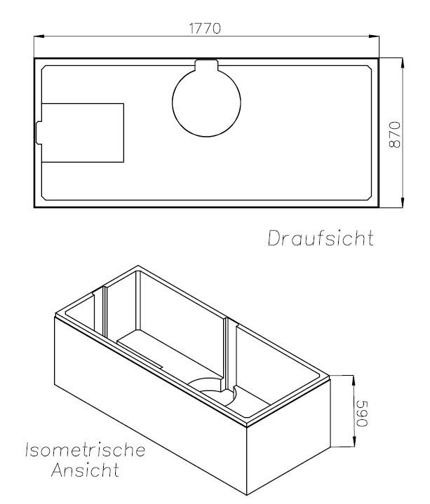 Neuesbad Wannenträger für RIHO Lugo 1800x900 SW14375