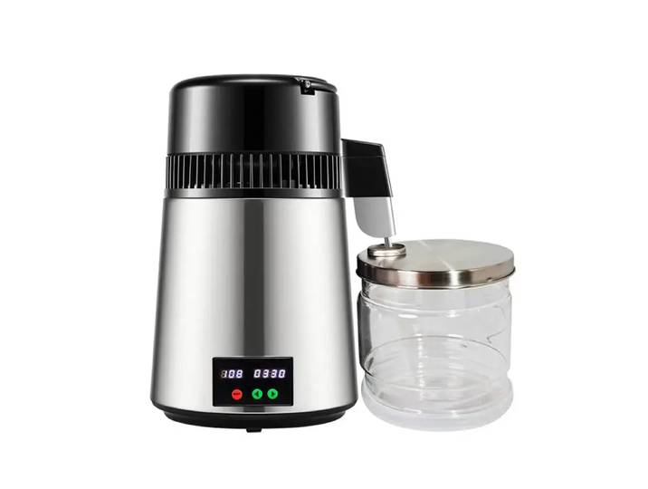 Distillateur d'eau pure avec affichage de la température des touristes, machine à eau distillée, 1.1 Gal, 4 L, 750W