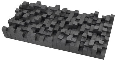 t.akustik Diffusor Manhattan GR eps Set graphite