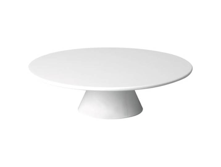 APS 83890 Servier- und Tortenplatte CASUAL, Melamin, Ø 31 cm, Höhe 8 cm weiß