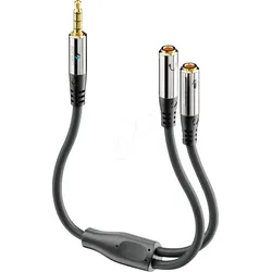 SON ACA001 - 3,5mm auf 2x 3,5mm Headset Adapter Kabel 0,2 m