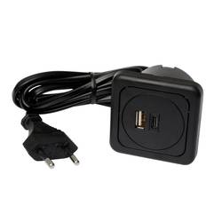 interBär 9016-014.81 3fach USB-Ladesteckdose 1er Set mit USB, mit USB-C® IP20 Schwarz