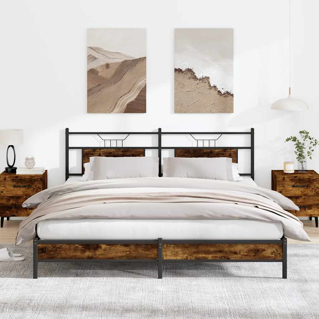 Borough Wharf Bed Smoked Oak 183 x 213cm