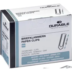 DURABLE Büroklammern Metall silber
