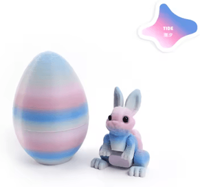 Inspire Picks 3D Printed Easter Rabbit Ornament With Egg Cute Desk Decor & Kids Gift 3