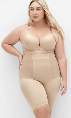 Plus Size Women's Smooth & Chic Thigh Shaper - latte by City Chic in Beige (Size 20 W)