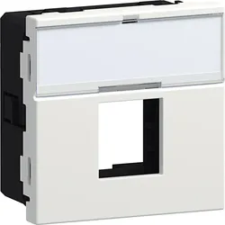 Hager G45MM0119016 Geräteeinbauset für 1x Multimedia Typ 01 Direkt Klipping 45x45 Verkehrsweiß