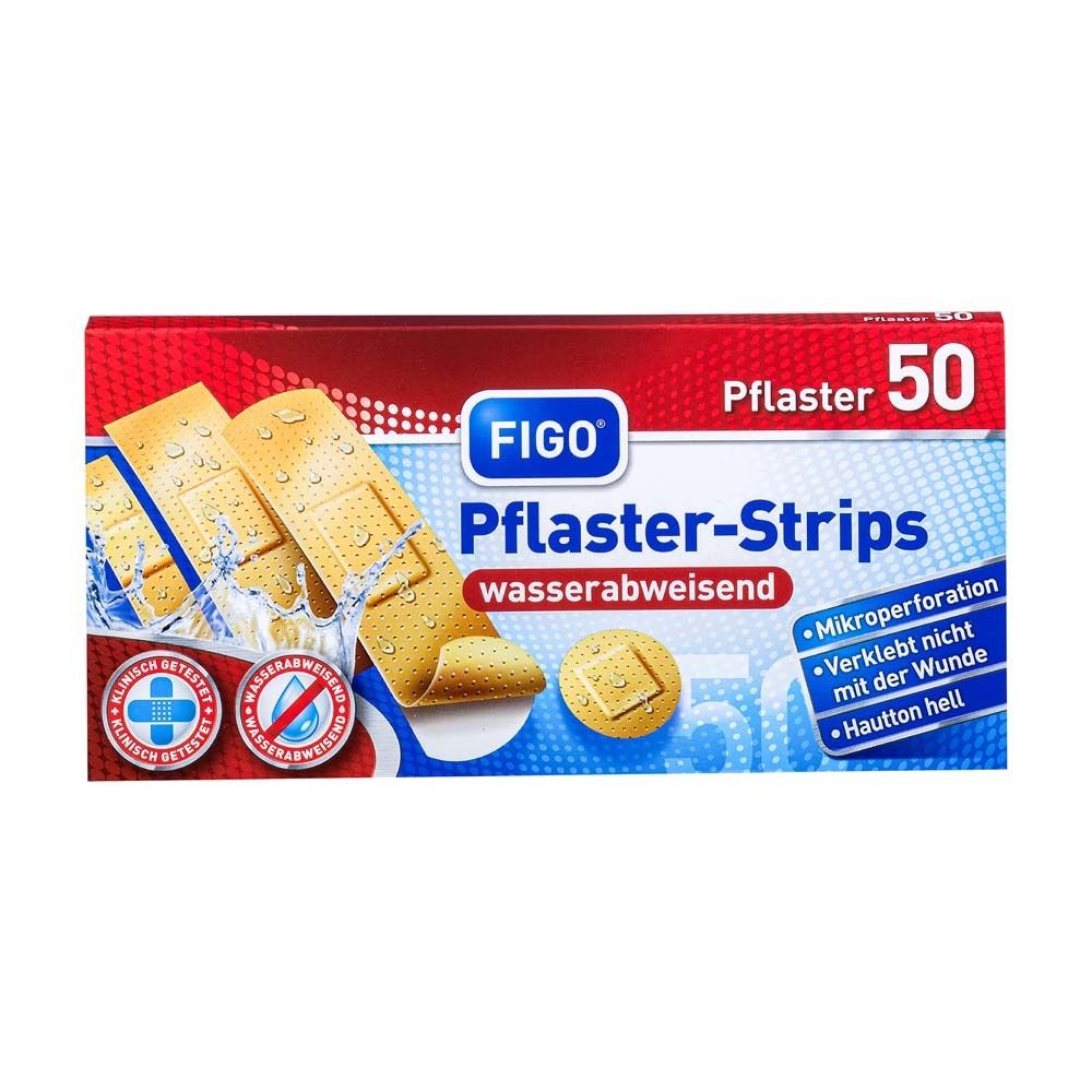 Figo Pflasterstrips wasserabweisend 50 St Pflaster