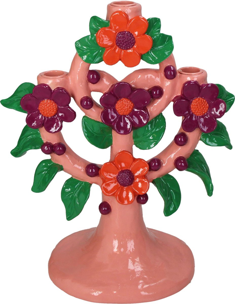 HD Collection Kaarsenhouder Bloemen Polyresin B/D/H: 27,4 x 16,2 x 32,3 cm