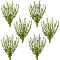 CREATIV green künstliche Pflanze Calluna, ca. 29cm, weiß, 6er Set