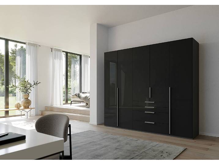Drehtürenschrank Purisma Glastüren Typ B 251cm Grau/Graphit