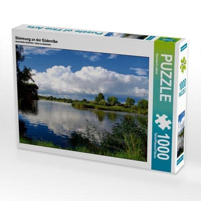 CALVENDO Puzzle Stimmung an der Süderelbe | 1000 Teile Lege-Größe 64x48cm Foto-Puzzle für glückliche Stunden