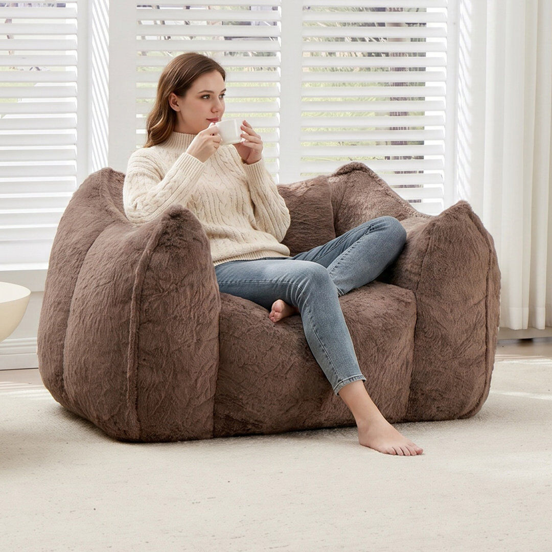Canora Grey Bean Bag Sofa Brown