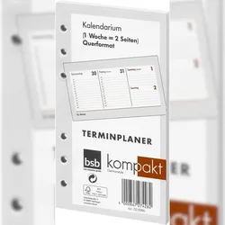 2026 Ersatzkalendarium A6 quer 1W 2S