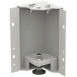 EFB Elektronik 4 Sockelecken PRO, nivellierbar, H=200 mm, RAL9005, Set aus 4 äusserst stabilen Sockel, Serverschrank Zubehör, Schwarz