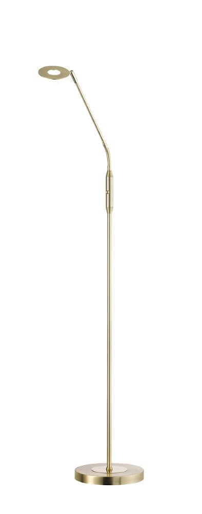 Fischer & Honsel Dent vloerlamp leeslamp in messing