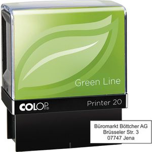 Colop Stempel Printer 20 Green Line, inklusive Textplatte, bis zu 3 Zeilen