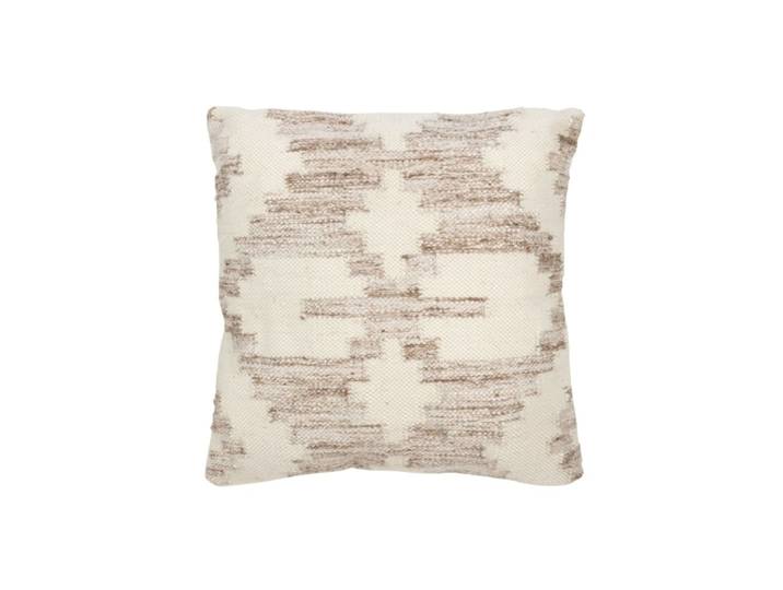 Coussin croix ethnique laine/cotton crème/beige 60x60x12 cm