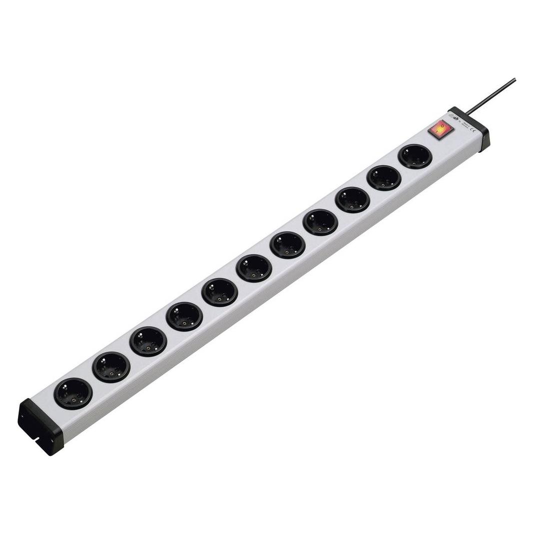 Ehmann 0201x00112301 Steckdosenleiste mit Schalter 11fach Grau Schutzkontakt 1 S (11x, CEE 7/3, 1.50 m) (0201x00112301)