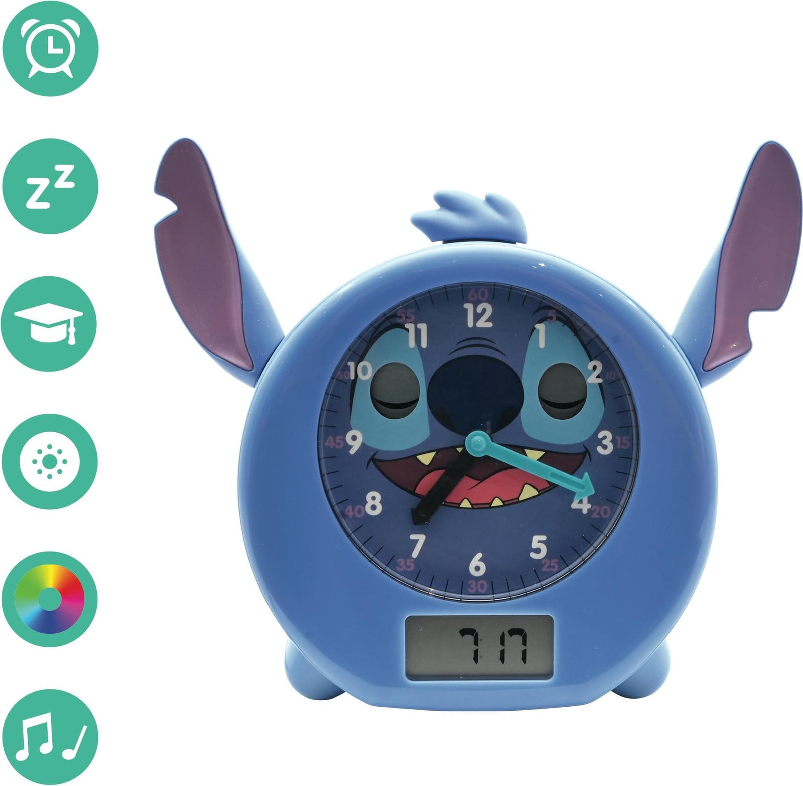 Lexibook Crosslander RLT100D Digitaal wekkerradio Disney Stitch Blauw Rond