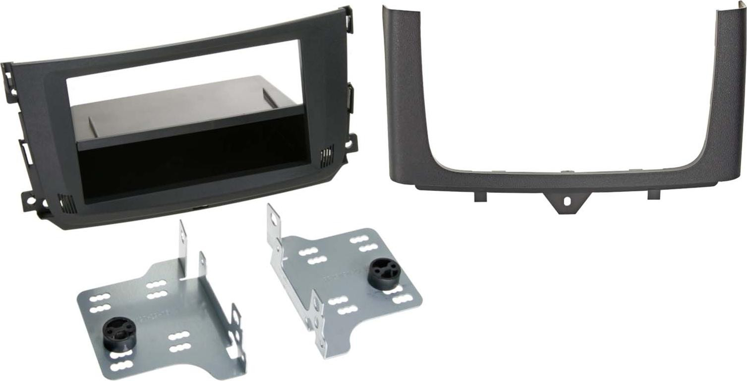 ACV Radiofrontpaneel 2 DIN met opbergvak voor Smart Fortwo, compatibel met het originele navigatiesysteem (OEM)