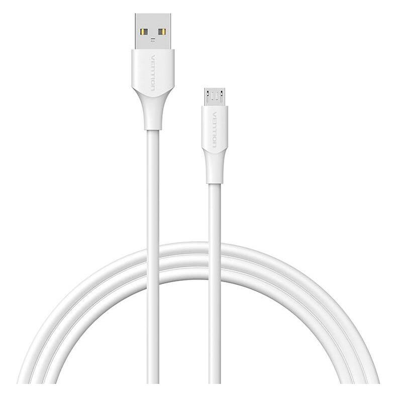 Vention USB 2.0 Male to Micro-B Male 2A 2m CTIWH (white) (2 m, USB 2.0) (CTIWH)