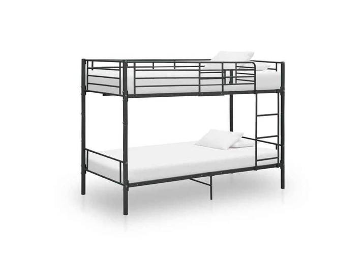 CHIC Lit adulte 1 place - 90x200 cm Lit superposé noir métal 90x200 cm #Sara69075
