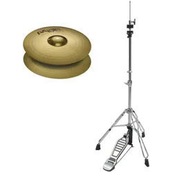 Paiste 101 Brass 14" Hi-Hat + HiHat Maschine SET