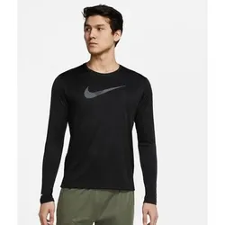 NIKE Herren Sweatshirt Dri-FIT UV Run Division Miler, Größe S in Schwarz Schwarz