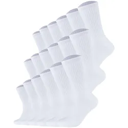 s.Oliver Unisex Socken, 18er Pack - Essentials Tennis Socks, einfarbig Weiß / 35-38