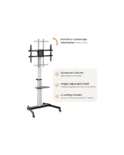 Equip Bodenstandhalter 37"-86"/1TFT 50kg 1Ablage si (650630)