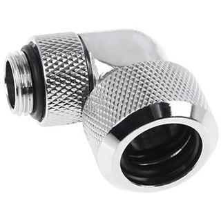 Alphacool Eiszapfen 16mm HardTube Anschraubtülle 90° drehbar G1/4 für Acryl- Messingrohre - Chrome