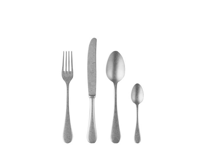 Besteck-Set, Edelstahlfarben, Metall, 24-teilig, Besteck, Besteck-Sets