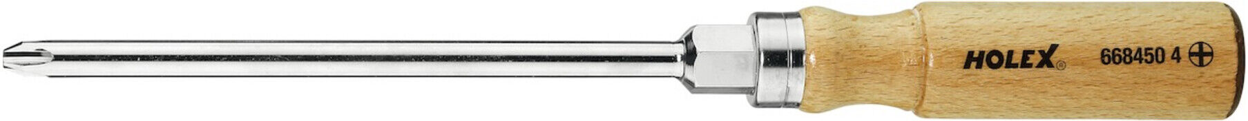HOLEX Schraubendreher für Phillips mit Holzheft 4 (668450 4)