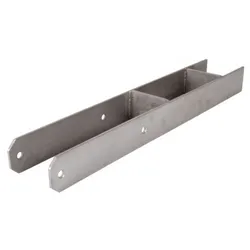 H-Pfostenträger 11,5 x 11,5 cm – H-Anker aus Stahl, verzinkt – quadratischer Pfostenhalter – H-Träger für Pfosten für stabile Holzkonstruktionen