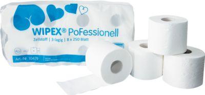 WIPEX Toilettenpapier PoFessional, 250 Blatt pro Rolle, 3-lagig, 72 Rollen