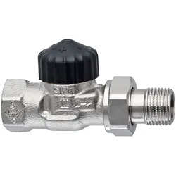 Thermostat-Ventilunterteil Standard, Durchgang, DN 25, vernickelt
