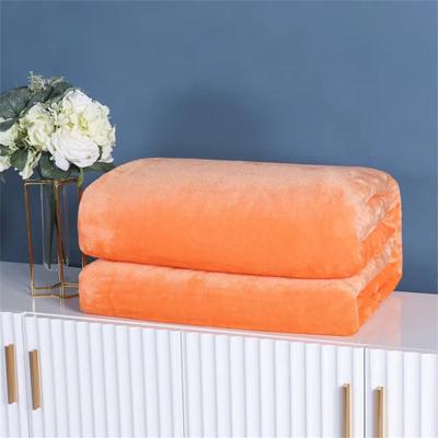 Shop Station Ultra Soft Flannel Blanket Cozy Coral Fleece Blanket For Office Naps, Travel & Home Comfort orange 39.37 59.06 In