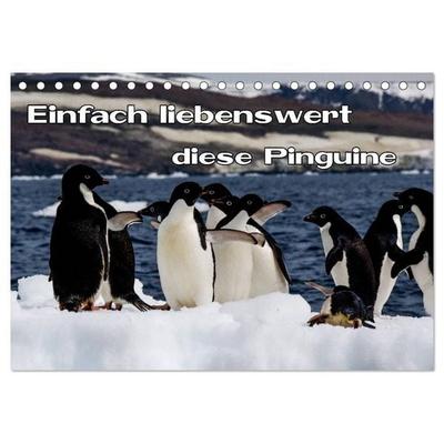 Einfach liebenswert diese Pinguine (Tischkalender 2027 DIN A5 quer), CALVENDO Monatskalender
