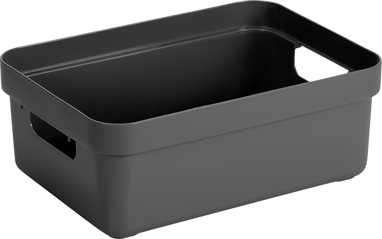 Sunware Sigma Home opbergbox met handgrepen, antraciet, 9 liter, 35,2 x 25,3 cm
