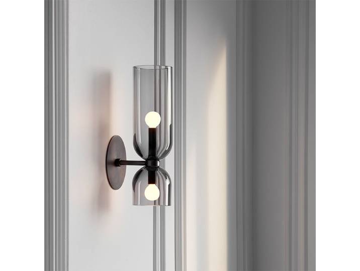 Applique murale nordique moderne en verre, lumière décorative créative à Double tête pour salon, chambre à coucher et décoration murale de fond de télévision