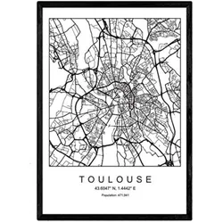POSTER Toulouse Nordischer Stil A4 Rahmenlos