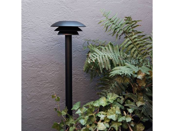 Dyberg Larsen DL20 Outdoor Poller schwarz Ø 20cm Outdoor, dimmbar, schwarz, Edelstahl, Skandinavisch