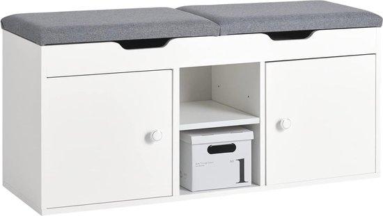 Famanu Schuhbank mit Kissen und Stauraum - Ideale Aufbewahrungslösung für Flur, Diele, Wohnzimmer oder Schlafzimmer